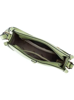 Sac vert d'eau uni avec une bandoulière réglable et fermeture à zip