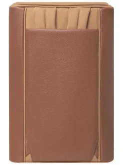 Sac weekender Moscow camel uni en simili cuir avec 2 pochettes