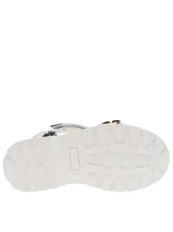 Sandales blanches pour fille en cuir à fleurs JULERON