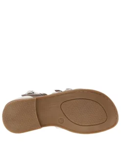 Sandales fille en cuir ITALIE argent
