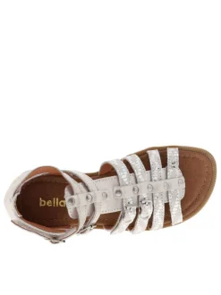 Sandales fille en cuir ITALIE argent
