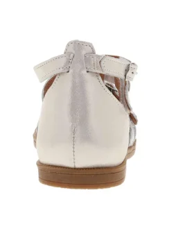 Sandales fille en cuir ITALIE argent