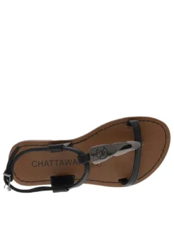 Sandales fille en cuir LUCINDA noir