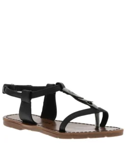 Sandales fille en cuir LUCINDA noir