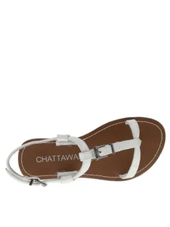 Sandales fille en cuir ZHOE argent
