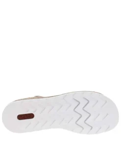 Sandales multicolores à talon compensé et à bande auto-agrippante
