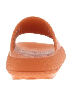 Sandales végan monochromes orange à semelle compensée et première ergonomique