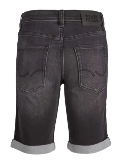 Short 5 Poches en coton mélangé anthracite uni coupe slim et 3 poches avants