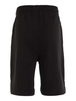 Short de jogging en coton régénératif mélangé noir avec une coupe relaxed
