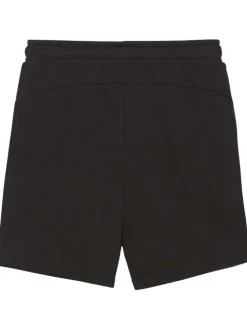Short de jogging noir uni avec une coupe courte et une ceinture élastiquée