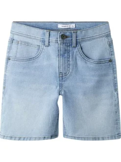 Short en coton mélangé stone uni pourvu d'un effet délavé et de multiples poches