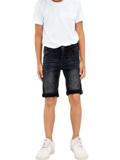 Short noir uni avec une fermeture boutonnée avec zip et une coupe slim