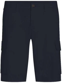 Short cargo John 1985 en coton biologique mélangé marine uni à coupe droite