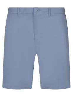 Short chino Denton en coton ciel uni pourvu d'une coupe droite