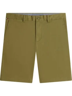 Short chino Denton en coton kaki à coupe droite pourvu de multiples poches
