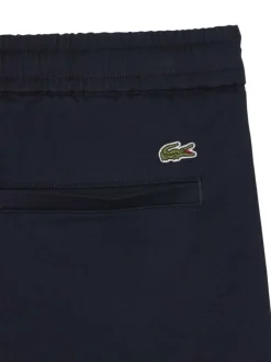 Short chino en coton marine à coupe droite pourvu de poches plaquées
