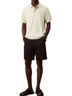 Short chino en coton noir à coupe droite pourvu d'une fermeture boutonnée
