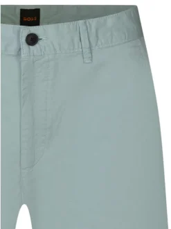 Short chino en coton turquoise uni doté d'une coupe slim et de multiples poches