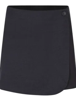 Short chino marine unie avec une coupe droite et une fermeture boutonnée