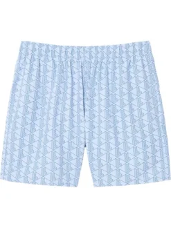 Short de bain bleu à coupe ajustée orné du logo de la marque