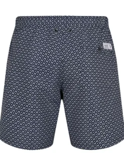 Short de bain bleu marine à taille intermédiaire avec cordon de serrage