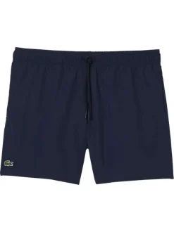 Short de bain marine à coupe ajustée pourvu du logo de la marque