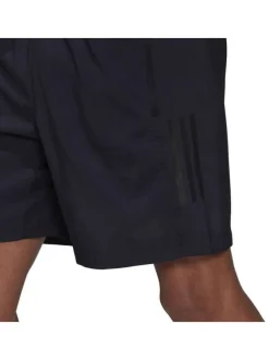 Short de jogging marine avec logo floqué en noir sur la cuisse gauche