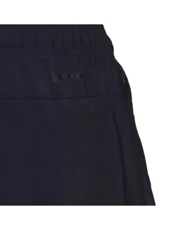 Short de jogging marine avec logo floqué en noir sur la cuisse gauche