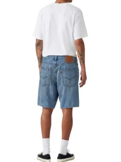 Short denim 468 en coton bleu stone uni avec une coupe loose