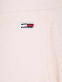 Short en coton mélangé rose uni avec un dégradé de couleur sur la cuisse droite