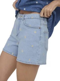 Short en coton stone uni pourvu d'une coupe droite et de multiples poches