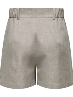 Short gris clair uni avec une coupe chino et des poches latérales