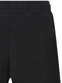 Short jogging en coton mélangé anthracite uni avec une coupe droite