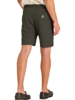 Short jogging kaki uni coupe droite et une taille élastiquée