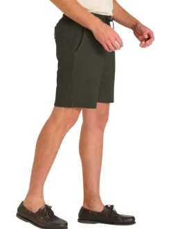 Short jogging kaki uni coupe droite et une taille élastiquée
