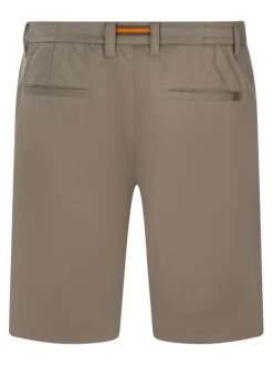 Short Jogging marron uni avec une coupe droite et des passants