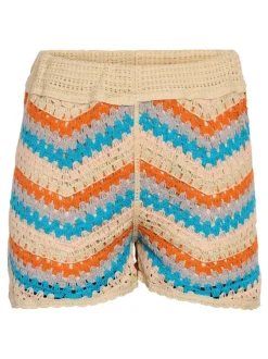 Short Jogging multicolore rayé avec taille élastiquée et une coupe droite