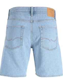 Short 5 poches en coton stone avec une coupe longue et des surpiqûres sable