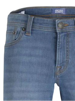 Short 5 Poches Mf 551 en coton mélangé bleu uni coupe slim