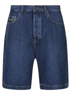 Short 5 poches worker baggy denim short rsi en coton indigo uni à coupe large