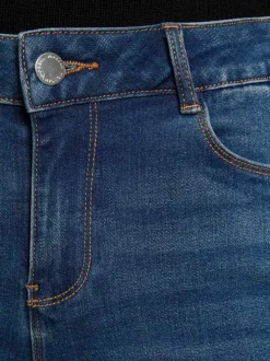 Short à revers 5 poches bleu stone effet délavé avec une coupe droite