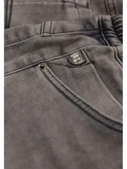 Short Rocko en coton gris clair uni coupe slim avec trois poches arrières