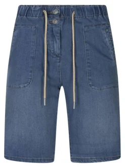 Short stone long uni pourvue d'une coupe droite et de multiples poches
