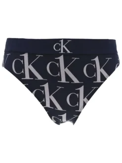 Slip bleu pour femme avec logo