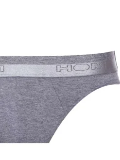 Slip Classic gris chiné avec logo effet métallisé autour de la taille