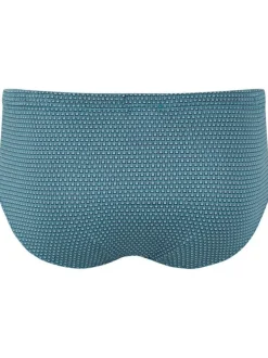 Slip en coton bleu ciel avec un imprimé géométrique et une coupe fermée