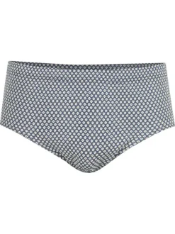 Slip en coton bleu marine imprimé all-over petits motifs à ceinture élastiquée