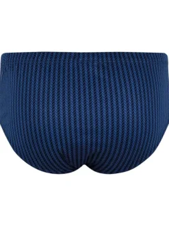 Slip en coton bleu marine à motifs chevrons et une coupe fermée