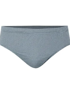 Slip en coton gris avec un imprimé géométrique et une coupe fermée