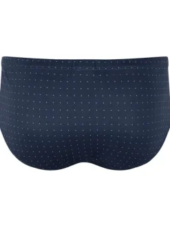 Slip en coton marine avec un imprimé à pois et une coupe fermée